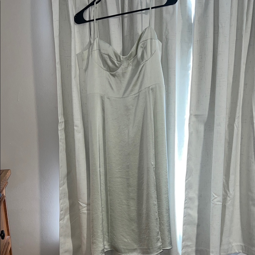 Wilfred green Midi Dress with Spaghetti Straps